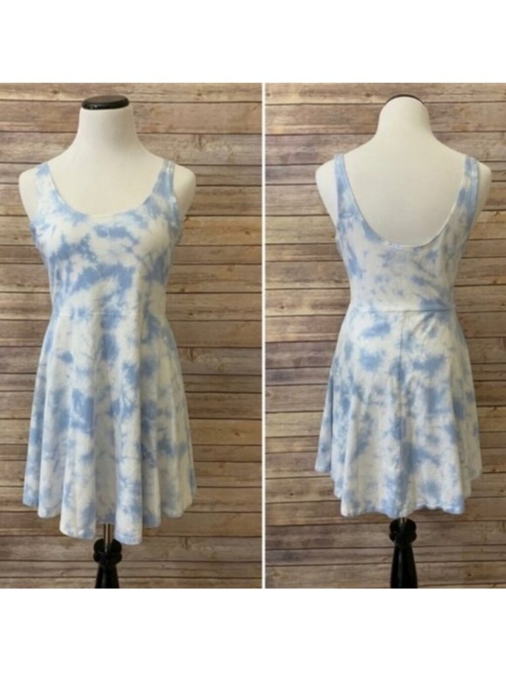Victoria's Secret PINK | Blue Tie Dye Skater Dress | Size Medium